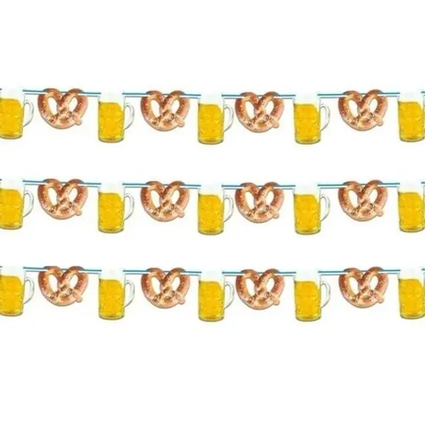 3x Oktoberfest Slingers Bier En Krakelingen - Oktoberfest/Bierfeest Decoratie thumbnail
