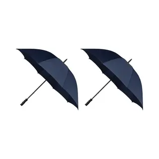 Falcone 2x Golf Stormparaplus Donkerblauw Windproof 130 Cm - Stormproof Paraplus