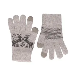 Gebreide Winter Handschoenen Nordic/grijs Voor Dames