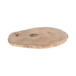 Boomschijf - 23 X 2 Cm - Teak Hout - Kaarsenbord - Serveerplank - Woondecoratie