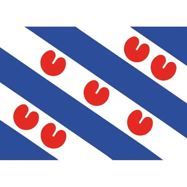 Bellatio Decorations Friesland Vlag Stickers - 15x Stuks - 7.5 X 10 Cm - Hobby Stickers - Provincie Vlaggen - Voor Binnen En Buiten thumbnail