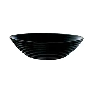 Luminarc Fruitschaal Van Zwart Glas 28 Cm - Schalen En Kommen - Keuken Accessoires/benodigdheden Glazen Fruitschalen