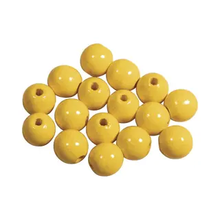 Rayher hobby materialen Rayher Hobby Kralen Van Hout Dia 10mm - 156x Stuks - Geel - Diy Sieraden Maken - Kralen Rijgen