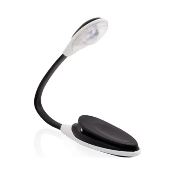 Led Leeslampje Met Klem - 3x - Buigbaar - Op Batterijen - Zwart - Boeken Lezen - 25 Cm thumbnail