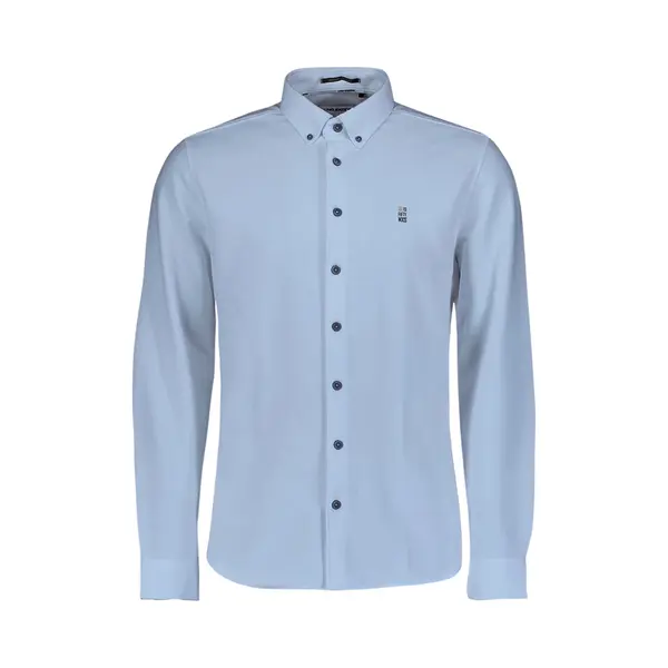 No Excess Jersey Shirt Blauw, Effen thumbnail