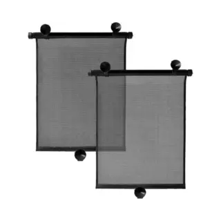 Zonnescherm Auto - Zonwering - Zijruit - Uv Protectie - 2 Stuks - Oprolbaar - 40 X 43 Cm - Rheme