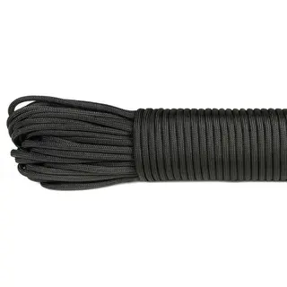 Kjg Paracord Touw - 3mm - 15 Meter - Zwart - Vismagneet Touw - 125kg Trekkracht