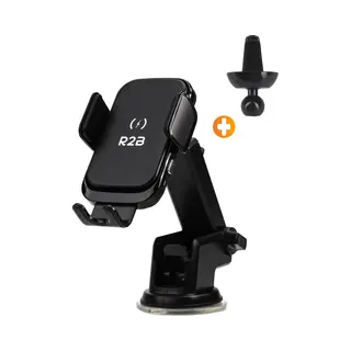 R2B Telefoonhouders Auto Zuignap Met Draadloze Oplader - Raam/Dashboard/Ventilatie - Gsm Houder Auto - Autohouder - Telefoonhouder Auto - Mobiel