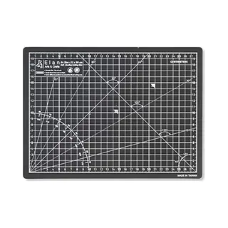 Elan Schneidematte A4 Schwarz, 5-lagige Schneidematte 22x30 Selbstheilend, Bastelunterlage Schnittfest A4, Cutting Mat 22x30, Schittmatte