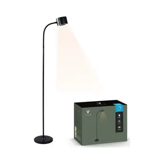 Varin® Design Led Leeslamp - Zwart - Dimbaar - 3 Kleurtinten - 10W (eq. 75W) - 800 Lumen - Vloerlamp Woonkamer - Staande Lamp Slaapkamer - Modern
