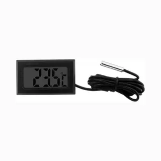 WiseGoods Premium Digitale Thermometer Aquarium - Accessoires Vissen - Waterdicht - Cadeau - Woonaccessoires - Led Scherm - Zwart