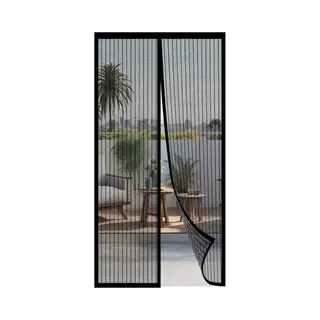 ForDig Vliegengordijn 90x213cm - Glasvezel A-kwaliteit - Luxe Deurhor Magnetisch - Horgordijn – Vliegengordijn – Hordeur - Zwart