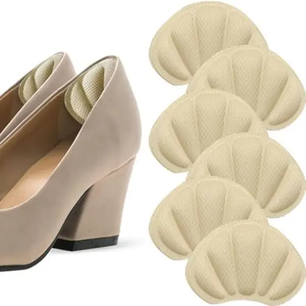 Shoeple Heelpad Flex (6 Stuks) - Hielkussentjes Voor Schoenen - Schoenverkleiner - Antislip Hielzool - Hielbeschermer - Beige thumbnail