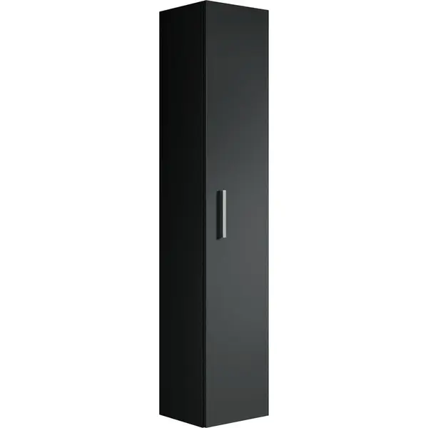 Badplaats - Badezimmer Badschrank Pluto 150cm Schwarz - Regal Schrank Hochsc thumbnail
