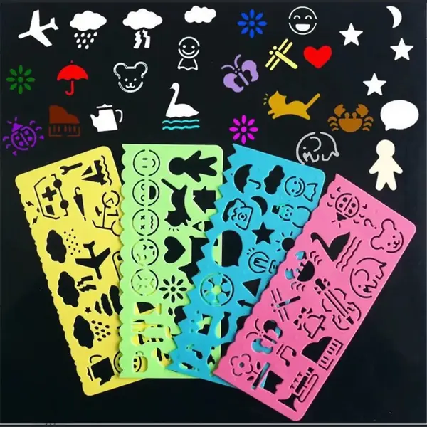 Teken Sjablonen | Stencil | Tekensjabloon | Set Van 4 thumbnail
