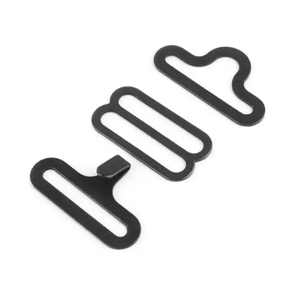 Vlinderstrik Haken | Sluiting Set Van 3 | Vlinderdas Sluiting | Zwart thumbnail