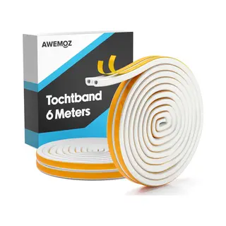 Awemoz Tochtband 6 Meter Lang - Tochtband Zelfklevend - Tochtstrips Voor Deuren - Zelfklevend - Tochtstopper - Tochtrol - Tochtstrip - Tochtwering -