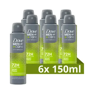 6x Dove Deodorant Men+ Care Sport Fresh 150 Ml