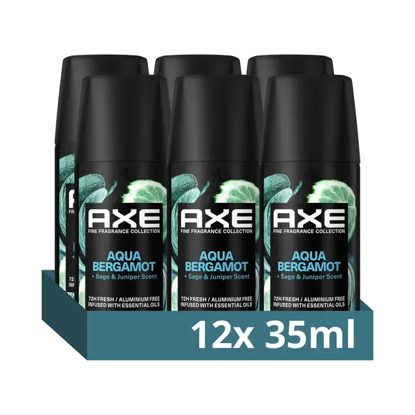 Axe Fine Fragrance Collection Premium Deodorant Bodyspray - Aqua Bergamot - Verrijkt Met Essentiële Oliën - 12 X 35 Ml thumbnail
