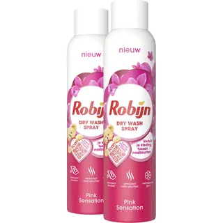 Robijn Pink Sensation Dry Wash Spray - 2 X 200 Ml - Voordeelverpakking