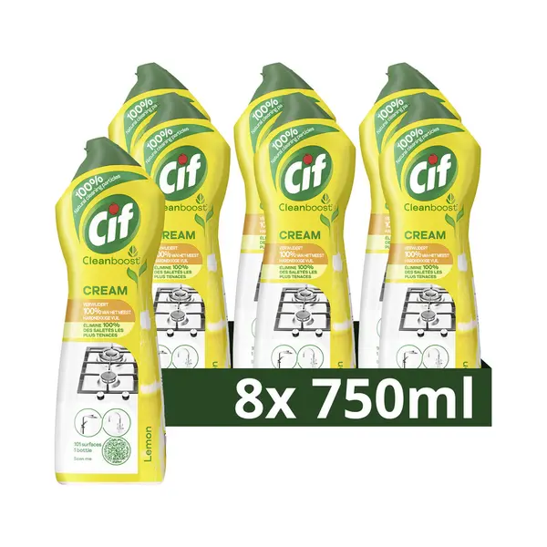 8x Cif Schuurmiddel Cream Citroen 750 Ml thumbnail