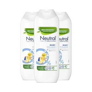 Neutral 0% Bad, Wasgel & Shampoo - Baby - Bevat 0% Parfum En 0% Kleurstof - 3 X 250 Ml