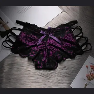 New Age Devi Sexy Stijlvolle Lingerie - Kanten Ondergoed - Small - G-String Hoge Taille - Paars