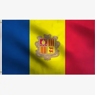 New Age Devi - "Andorraanse Vlag - Flag Of Andorra - 150 X 90 Cm - Polyester - Vlaggen "