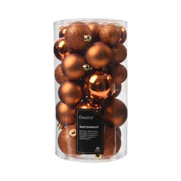 Kaemingk Weihnachtskugeln Kunststoff 4-6cm Mix 30er Set - Bruchsichere Christbaumkugeln Weihnachtsbaumkugeln Für Weihnachten - Christbaumschmuck & thumbnail