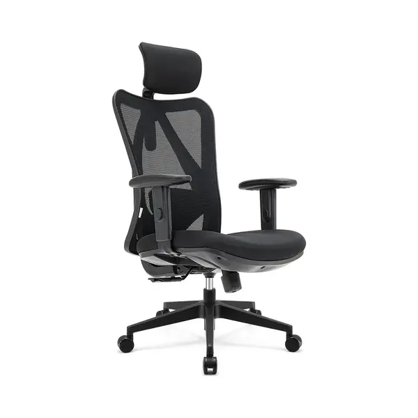 LifeGoods Ergonomische Bureaustoel - NEN1335-gecertificeerd - Gamestoel - Office Chair - Volwassenen - Kantoorstoel - Hoofdsteun - Zwart thumbnail
