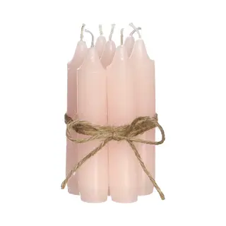 ideas 4 seasons Stabkerze 7er Set, Durchgefärbt, Rustikale Tafelkerze, Leuchterkerzen, Hohe Kerze, Deko 11 X 2cm Rosa Pink Zartrosa