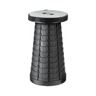 Benson Opvouwbare Kruk - Zwart - Kunststof - D25 X 45 Cm - Inklapbare Stoel