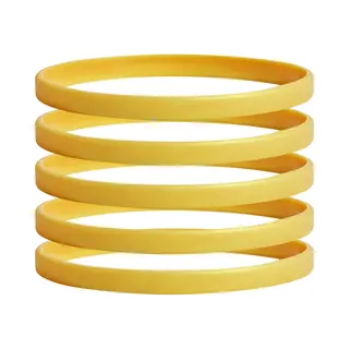 Dinilu - 60 X Smalle Siliconen Armbanden Goudkleur - Voor Volwassenen