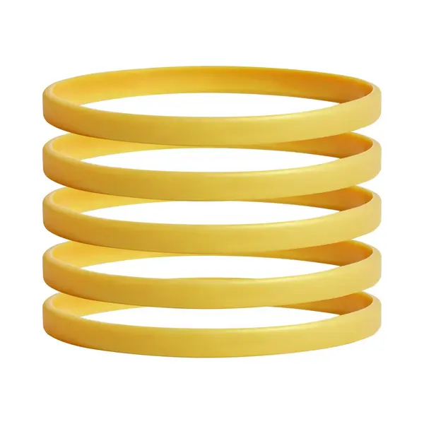 Dinilu - 60 X Smalle Siliconen Armbanden Goudkleur - Voor Volwassenen thumbnail