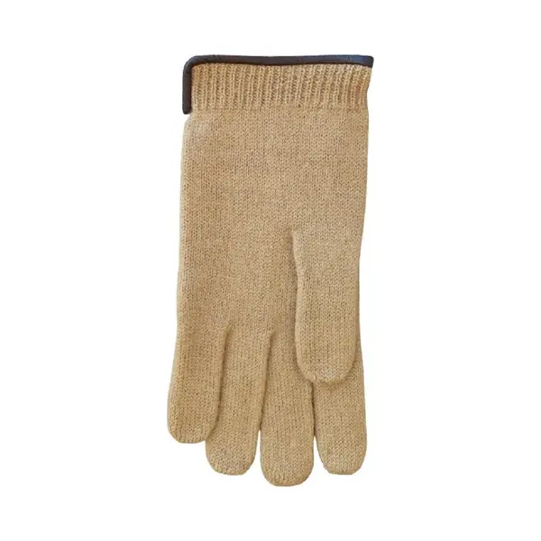 Clausy todowebshop Handschoenen Dames Van 100% Wol En Met Echt Leren Randje thumbnail