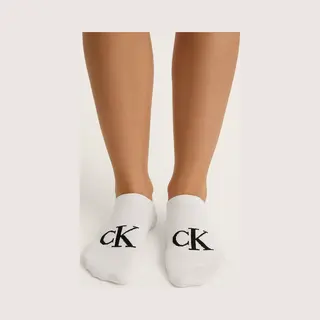 Calvin Klein 2-paar Sneakersokken - Logo Monogram - 46 - Wit
