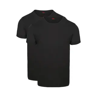 Levi's T-shirt Solid Crew Zwart 2Pack - Maat S - Heren - Basic T-shirt