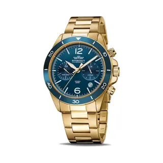 Rotorcraft Watches Rotorcraft - Heren Horloge Air Boss Dual Time - Goud