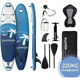 Supper Sup Board Xl - Opblaasbaar - 220kg - 335 X 81 Cm - Voor 2 Personen