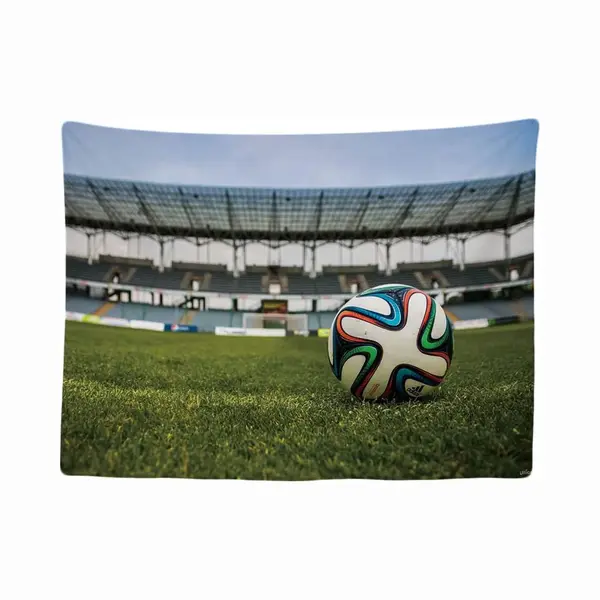 Ulticool - Fußball Ball Fußballtor Stadion - Wm Ek Wandteppich - 200x150 Cm - Kinderzimmer - Poster - Tuch Teppich - Zubehör Für Schlafzimmer thumbnail