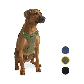 Jake And Jacky Hondentuigje - Anti-Trek Tuig - Hondenharnas - Y Tuig Hond - Reflecterend - Groen - Maat L
