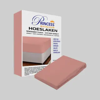 Princessmatrassen Het Ultieme Zachte Hoeslaken- Jersey -Stretch -100% Katoen -Twijfelaar-120x200x30cm- -Licht Roze