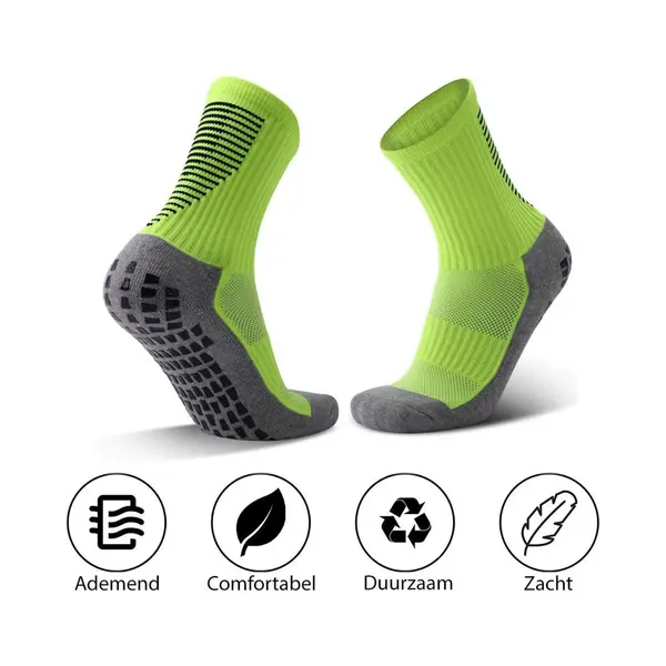 MyStand® Gripsokken Voetbal Sport Grip Sokken Anti Blaren Unisex One Size - Neon Geel thumbnail
