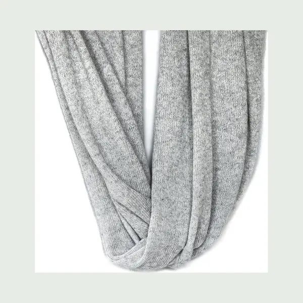 Pashmina Shine Cashmere & Merino Wol Blend Luxe Sjaal – Effen Licht Grijs – Superzacht, Warm & Ademend – Premium Dames/Heren Sjaal thumbnail