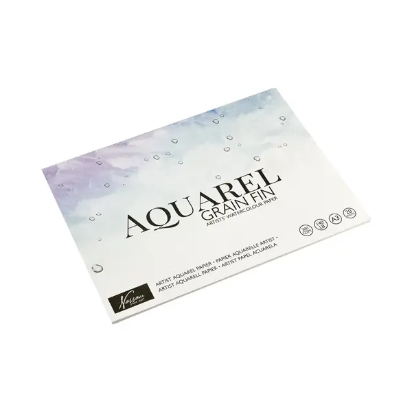 Nassau Fine Art Aquarel Papier - A3 Formaat 42x29, 7cm - 300 Gram G/m² - Blok 20 Vel - Aquarelblok - Aquarelpapier Verf thumbnail