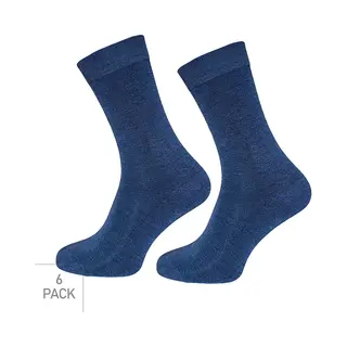Boru Bamboo Bamboe Sokken 6-Pack - Jeans - Maat 35-38 - Dunne Bamboe Sokken Voor Frisse Droge Voeten - Dames / Heren