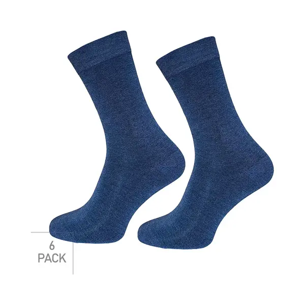 Boru Bamboo Bamboe Sokken 6-Pack - Jeans - Maat 35-38 - Dunne Bamboe Sokken Voor Frisse Droge Voeten - Dames / Heren thumbnail