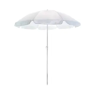 Strand/tuin Parasol - Wit - Dia 145 Cm - Verstelbaar - Zonbescherming - Voordelige Parasols - Polyester