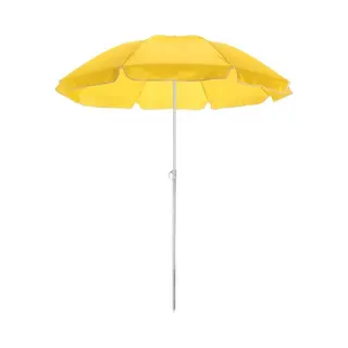 Strand/tuin Parasol - Geel - Dia 145 Cm - Verstelbaar - Zonbescherming - Voordelige Parasols - Polyester