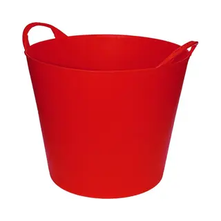 Flexibele Emmer/wasmand/kuip - Rood - 20 Liter - Opbergmanden - Wasmanden - Flexibele Emmers - 35 X 30 Cm